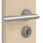 Detailansicht der Oberfläche von GARANT Zimmertür Quer Authentic Sand GCK08 mit Lichtausschnitt LA-6 Sprosse SP2