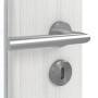 Detailansicht der Oberfläche von GARANT Zimmertür Authentic Grigio CPL mit Lichtausschnitt LA-6 Sprosse SP4