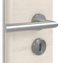 Detailansicht der Oberfläche von GARANT Zimmertür Quer Authentic Perl GCK08 mit Lichtausschnitt LA-6 Sprosse SP4