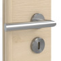 Detailansicht der Oberfläche von GARANT Zimmertür Quer Authentic Sand GCK08 mit Lichtausschnitt LA-6 Sprosse SP4
