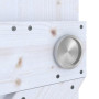 Detailansicht der Oberfläche von Loft Rustic X Fichte weiß pigmentiert Massivholz Schiebetür - Radex