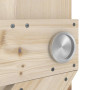 Detailansicht der Oberfläche von Loft Rustic X Kiefer Massivholz Schiebetür - Radex