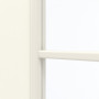 Detailansicht des Lichtausschnitts von GARANT Zimmertür W980ST15 Platinweiß GHK08 mit Lichtausschnitt LA-3 Sprosse SP4