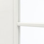 Detailansicht des Lichtausschnitts von GARANT Zimmertür Quer Authentic Bianco CPL mit Lichtausschnitt LA-4 schlossseitig Sprosse SP10
