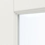 Detailansicht des Lichtausschnitts von JELD-WEN Innentür Solist 3FG Brillantweiß ähnlich RAL 9016 ExpertLack mit Lichtausschnitt LA-3G