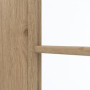 Detailansicht des Lichtausschnitts von GARANT Schiebetür Authentic Risseiche CePaL mit Lichtausschnitt LA-3 Sprosse SP10