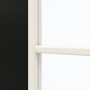Detailansicht des Lichtausschnitts von GARANT Schiebetür 0901-60 Black Resopal mit Lichtausschnitt LA-6 Sprosse SP0