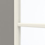 Detailansicht des Lichtausschnitts von GARANT Schiebetür U12115SD Platingrau GHK08 mit Lichtausschnitt LA-6 Sprosse SP10