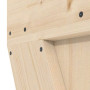 Detailansicht der Fräsung von Loft Rustic XI Fichte Massivholz Schiebetür - Radex
