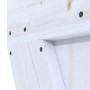 Detailansicht der Fräsung von Loft Rustic XI Fichte weiß pigmentiert Massivholz Schiebetür - Radex