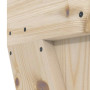 Detailansicht der Fräsung von Loft Rustic XI Kiefer Massivholz Schiebetür - Radex