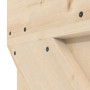 Detailansicht der Fräsung von Loft Rustic XX Fichte Massivholz Schiebetür - Radex