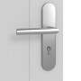 Detailansicht der Oberfläche von JELD-WEN Wohnungseingangstür Contour 4FS Nickelgrau ähnl. RAL 7047 ExpertLack