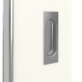 Detailansicht der Oberfläche von GARANT Feuchtraum-Schiebetür 0105-60 Pearl White Resopal mit Lichtausschnitt LA-DIN