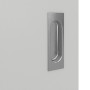 Detailansicht der Oberfläche von GARANT Feuchtraum-Schiebetür D92-60 Dove Grey Resopal mit Lichtausschnitt LA-4 mittig