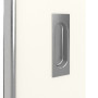 Detailansicht der Oberfläche von GARANT Feuchtraum-Schiebetür 0105-60 Pearl White Resopal mit Lichtausschnitt LA-6