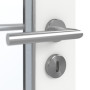 Detailansicht der Oberfläche von GARANT Feuchtraumtür D354-60 Designer White Resopal mit Lichtausschnitt LA-3