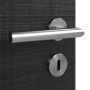 Detailansicht der Oberfläche von HÖRMANN Innentür Leinen Schwarz Duradecor Proline Concepto mit Lichtausschnitt LA 4 mittig