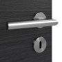 Detailansicht der Oberfläche von HÖRMANN Innentür Schiefer Schwarz Duradecor Proline Concepto mit Lichtausschnitt LA Bullauge