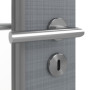 Detailansicht der Oberfläche von LEBO Innentür Cotton Like Hygge Grau ähnl. RAL 7037 Versio mit Lichtausschnitt LA 11