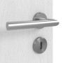 Detailansicht der Oberfläche von HÖRMANN Innentür Pure 2 Eiche Weiß Duradecor DesignLine mit Lichtausschnitt quer mit bündiger Lisene Plain 80-7