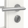 Detailansicht der Oberfläche von JELD-WEN Innentür Shape 4F Brillantweiß ähnlich RAL 9016 ExpertLack mit Lichtausschnitt LA-2G