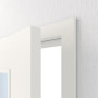 Detailansicht der geöffneten Tür von CLASSEN Innentür-Set Weiß RAL 9016 CPL 4.3 stumpfeinschlagend mit Zarge und Drücker