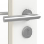 Detailansicht der Oberfläche von GARANT Objektinnentür D354-60 Designer White Resopal mit Lichtausschnitt LA-5 schlossseitig