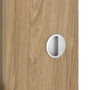 Detailansicht der Oberfläche von CLASSEN Schiebetür 4.2 Hickory Eiche CPL mit Lichtausschnitt