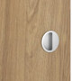 Detailansicht der Oberfläche von CLASSEN Schiebetür 4.5 Hickory Eiche CPL mit Lichtausschnitt