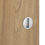 Detailansicht der Oberfläche von CLASSEN Schiebetür 4.6 Hickory Eiche CPL mit Lichtausschnitt