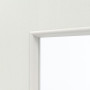 Detailansicht des Lichtausschnitts von GARANT Zimmertür Corona 832 Weiß Struktur Premium CePaL mit Lichtausschnitt LA-4 mittig