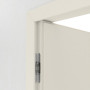 Detailansicht der Bänder von Innentür-Set Linea 07 reverse Weißlack mit Zarge und Drücker