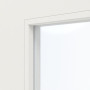 Detailansicht des Lichtausschnitts von JELD-WEN Innentür Shape 2F/3F Brillantweiß ähnlich RAL 9016 ExpertLack mit Lichtausschnitt LA-1G
