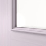 Detailansicht des Lichtausschnitts von Innentür TE-40 Fichte astarm weiß pigmentiert Massivholz