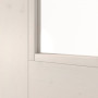 Detailansicht des Lichtausschnitts von Innentür-Set TM-16 Fichte astig weiß Massivholz mit Zarge und Drücker