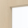 Detailansicht des Lichtausschnitts von GARANT Objektinnentür Authentic Sand CePaL mit Lichtausschnitt LA-4 bandseitig