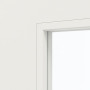 Detailansicht des Lichtausschnitts von JELD-WEN Schiebetür Classic Brillantweiß ähnlich RAL 9016 ExpertLack mit Lichtausschnitt LÖ-72 bandseitig