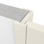Detailansicht des Querschnitts von Innentür-Set Linea 07 reverse Weißlack mit Zarge und Drücker