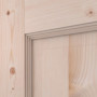 Detailansicht der Fräsung von Schiebetür TE-40 Fichte astig Massivholz