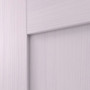 Detailansicht der Fräsung von Schiebetür TM-2 Fichte astarm weiß Massivholz
