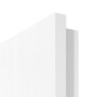 Kantendetail eckige Ausführung von Wohnungseingangstür-Set Esche Weiß CPL mit Zarge und Beschlag