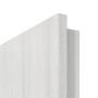 Detailansicht der runden Kante von GARANT Zimmertür Authentic Grigio CPL mit Lichtausschnitt LA-DIN Sprosse SP4