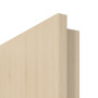 Detailansicht der runden Kante von GARANT Zimmertür Authentic Sand CPL mit Lichtausschnitt LA-2 Sprosse SP10