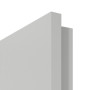 Detailansicht der eckigen Kante von GARANT Zimmertür D92-60 Dove Grey Resopal mit Lichtausschnitt LA-2 Sprosse SP2