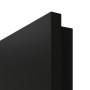 Detailansicht der eckigen Kante von GARANT Zimmertür 0901-60 Black Resopal mit Lichtausschnitt LA-3 Sprosse SP4