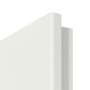 Detailansicht der eckigen Kante von CLASSEN Innentür Weiß RAL 9003 CPL 4.12 mit Lichtausschnitt 
