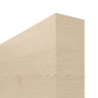 Detailansicht der stumpfen Kante von GARANT Schiebetür Quer Authentic Sand CePaL mit Lichtausschnitt LA-2 Sprosse SP4
