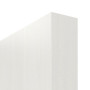 Detailansicht der stumpfen Kante von GARANT Schiebetür Authentic Bianco CePaL mit Lichtausschnitt LA-3 Sprosse SP10