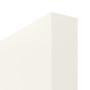 Detailansicht der stumpfen Kante von GARANT Schiebetür 0105-60 Pearl White CePaL mit Lichtausschnitt LA-9